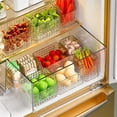 thumbnail image 3 of Plastic Kitchen Organizing Storage Bins with Handles,Fridge Side Door Storage Containers,Refrigerator Organizer Bins Food Fresh Storage Box for Fridge,Counter,Cabinet,Pantry, 3 of 7