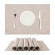 thumbnail image 2 of REGALWOVEN Set de 6 Manteles de lino sintético para banquete, cena, buffet, beige 19x13 pulgadas, 2 of 6