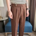 thumbnail image 2 of CHUANK Men‘s High-end Linen Pants with Texture  Naples Design  Ankle-length Pants Slim Fit Men‘s Dress Pants 2024 High Quality, 2 of 7