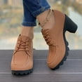 thumbnail image 4 of Wowcloth Lace-Up Chunky Heel Pumps for Women – Solid Color Design with Adjustable Ankle Straps, Commuter Ankle Boots for Office Footwear, 4 of 6