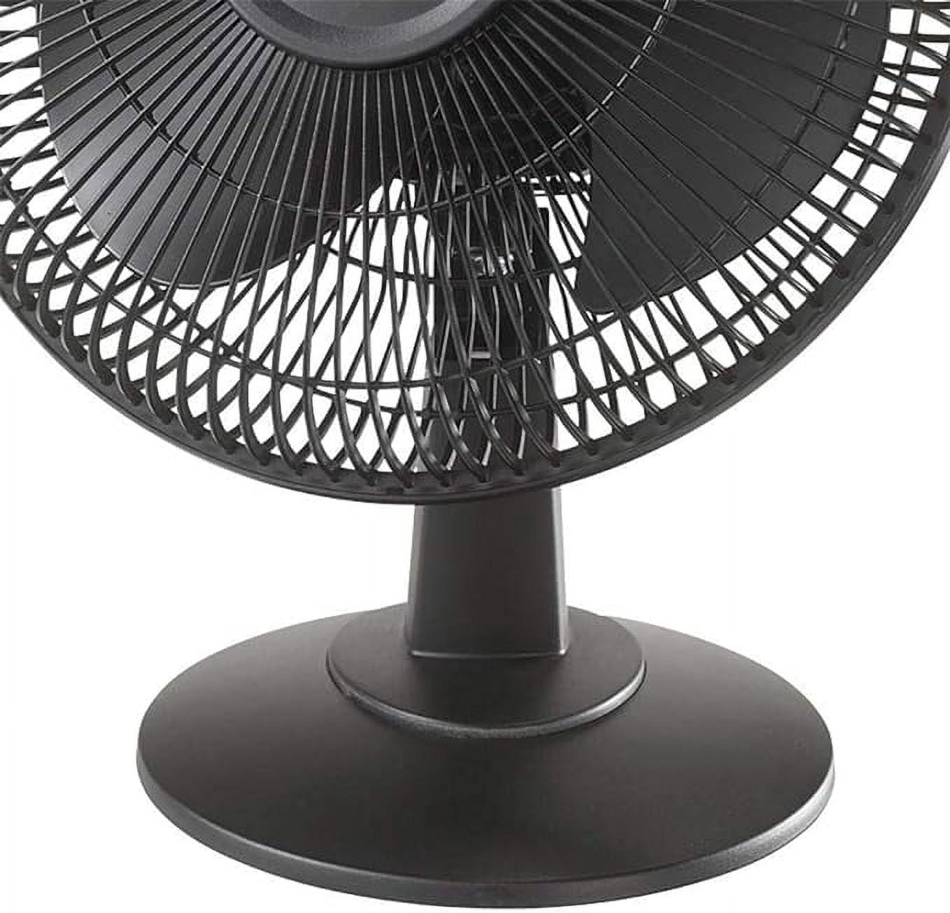 KME DailyTrade 12-Inch 3-Speed Pedestal Floor Fan, Standing Fan for Home, with Oscillating Dual Blades, AC Motor, With Remote Control, Timer, Tilted Head, Black