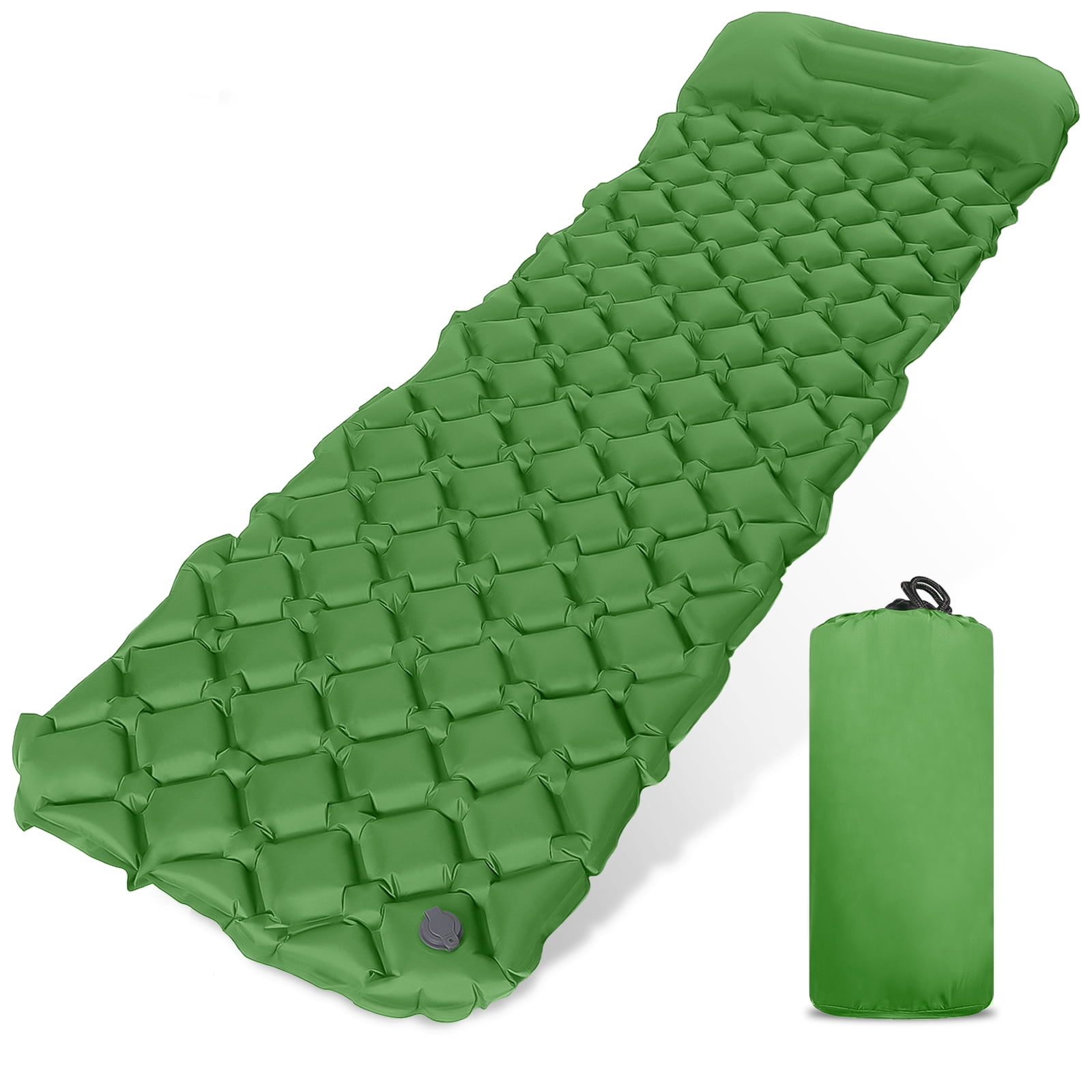 Inflatable Air Pad Picnic Mat Bed Sleeping Pad Camping Mat Green Air Mattress 