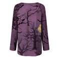 thumbnail image 5 of Costumes d'Halloween pour Femmes 2023 T-shirt à Col Rond Imprimé Halloween T-shirts à Manches Courtes Blouse Hauts Chemises Grande Taille pour Femmes en Liquidation, 5 of 5
