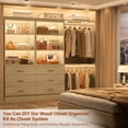 thumbnail image 4 of Homieasy 23.6" Closet System with Wooden Drawers, White Oak, 4 of 7