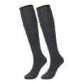 thumbnail image 3 of Spencer 2 Pairs Thigh High Socks for Women over the Knee High Socks Long Boot Stockings Leg Warmers for Girls One Size, Gray, 3 of 10