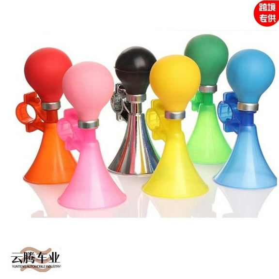 2Pcs Bike Horn Air Squeeze Horn Colored Bikes Horn Small Squeeze Horn Bike Handlebar Horn