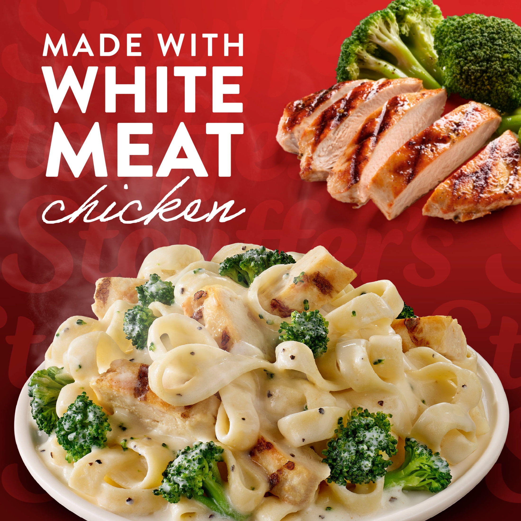 Stouffer’s Chicken Fettuccine Alfredo, Single Serve, Alfredo Pasta, Frozen Chicken Pasta 10.5 oz