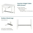 thumbnail image 2 of 5pcs Dining Table Set,Casual Counter Height Dining Table Set with 4 Upholstered Dining Chairs and 1 Storage Drawer,Kitchen Compact Furniture Set with 4 Stools,for Small Places, 2 of 9