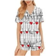 thumbnail image 2 of Vetsdori Womens Valentines Pajama Sets Gifts for Girlfriend Soft Sleepwear Nightwear Loungewear , Valentines Day PJS Pajamas for Women Collared, 2 of 8