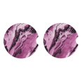 thumbnail image 4 of Round Ceramic Car Coasters 2 Pack Absorptive Clean Cork Bottom For Anti-Slip Use On Most Cars Darkmagenta Marble_1, 4 of 8