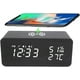 thumbnail image 1 of Reloj despertador digital, reloj despertador digital con carga inalámbrica, reloj digital LED Reloj despertador digital con temperatura/puerto de carga USB (negro), 1 of 5