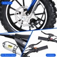 thumbnail image 6 of 49cc 2-Stroke Gas Powered Kids Dirt Bike, Mini Motorcycle with 10 Inch Off-Road Tires, Front Rear Disc Brakes, Up to 25 Mph, Max Load 330 LBS for Children (Blue), 6 of 8