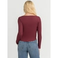 thumbnail image 3 of Jessica Simpson Women's and Women's Plus Aleera Ribbed Knit Top with Lace Trim, Sizes XS-4X, 3 of 6