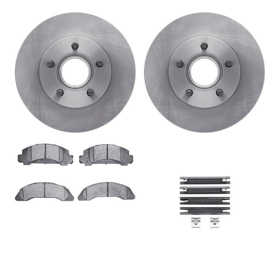 Dynamic Friction Company Front Brake Rotors with 5000 Advanced Brake Pads includes Hardware 6512-99022