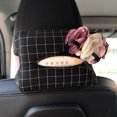thumbnail image 5 of Bonita caja de pañuelos con forma de lazo para el reposacabezas del asiento del coche, soporte para colgar en forma de torre de papel, organizador para mujer, accesorios de estilo para el interior del, 5 of 5