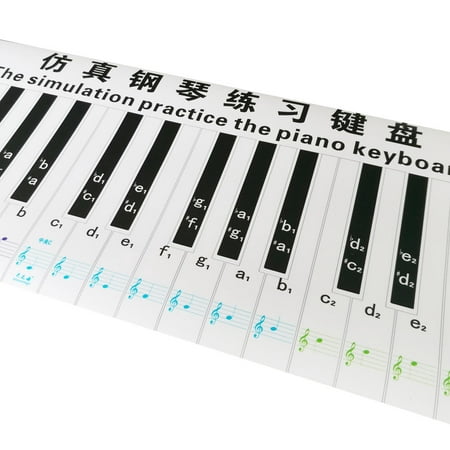 Professional Version 88 Key Keyboard Piano Finger Simulation Practice Guide Teaching Aid Note Chart for Beginner (Best 88 Key Keyboard For Beginners)
