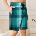 thumbnail image 4 of Busydd Mens Shorts Fashion Plaid Pajama Shorts Elastic Waist Drawstring Sleep Shorts Casual Comfy Gym Athletic Shorts with Pockets, 4 of 6