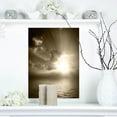 thumbnail image 1 of Sepia Toned Cloudy Sunrise - Landscape Canvas Art Print, 1 of 3