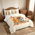 thumbnail image 2 of Erosebridal Fall Scarecrow Pumpkin Queen Bedding 7pcs,Happy Harvest Bedding Comforter Set Queen,Cream,Reversible, 2 of 6