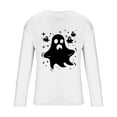 thumbnail image 6 of YOIAVAIOY Mens Halloween Pullover Ghost Pumpkin Skull Graphic Tees Drop Shoulder Long Sleeve Oversized Holiday T Shirts Fall Casual Festival Tops White L, 6 of 6