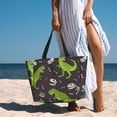 thumbnail image 6 of Xecao Dinosaur Skeleton for versatile beach bag for women includes zipper pockets and waterproof material, ideal for vacations and adventures., 6 of 7