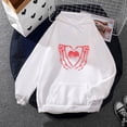 thumbnail image 2 of Baberdicy Essentials Hoodie Women's Cute Sweatshirt Kawaii Long Sleeve Hoodie Heart Printing Pullover Tops for Teen Women Aesthetic Clothes Hoodies for Women White, 2 of 7