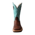 thumbnail image 2 of Men's Twisted X MLCW021 Lite Weight Cowboy Work Boot Brown Distressed/Turquoise Leather 10.5 D, 2 of 6