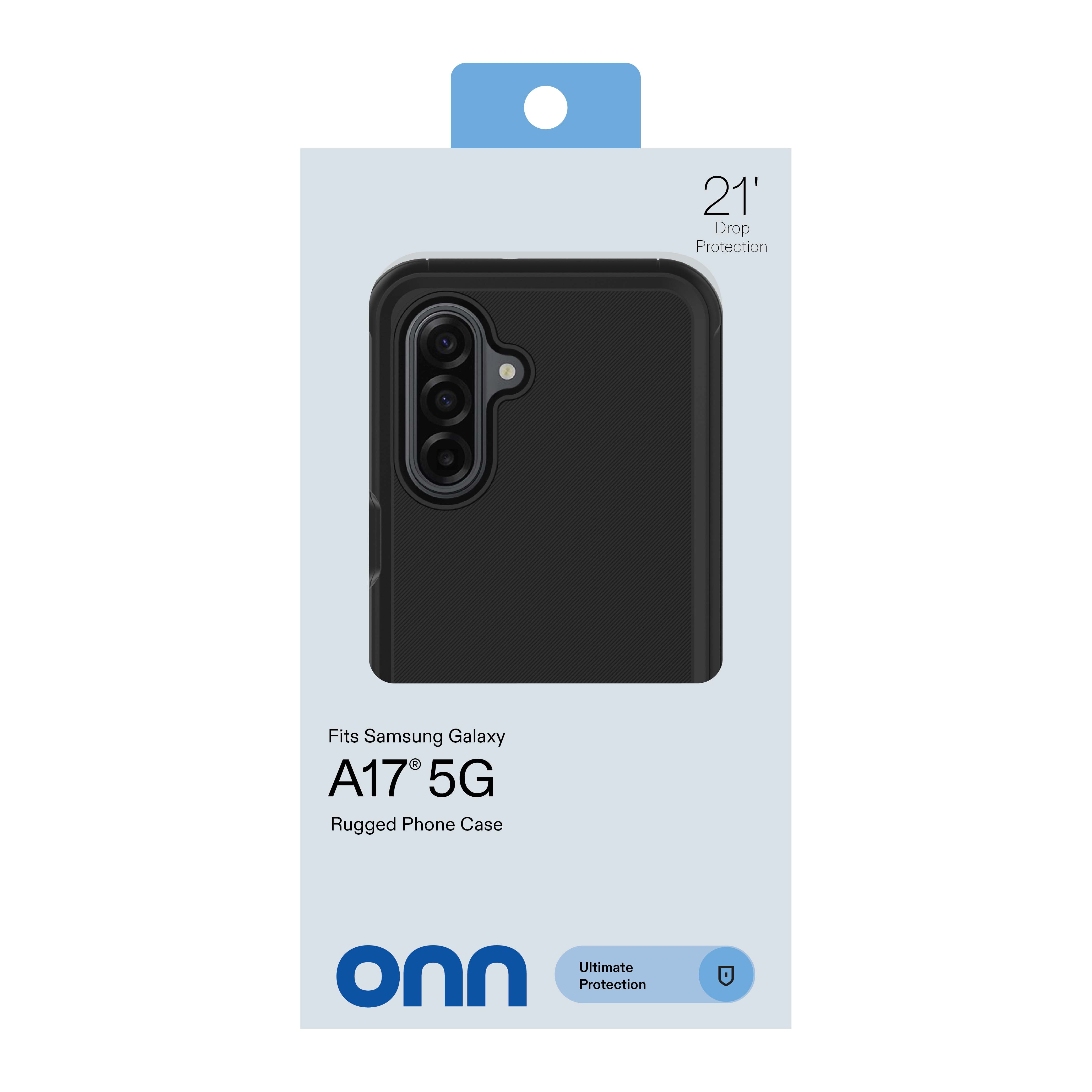 onn Rugged Phone Case for Samsung Galaxy A17 5G - Black