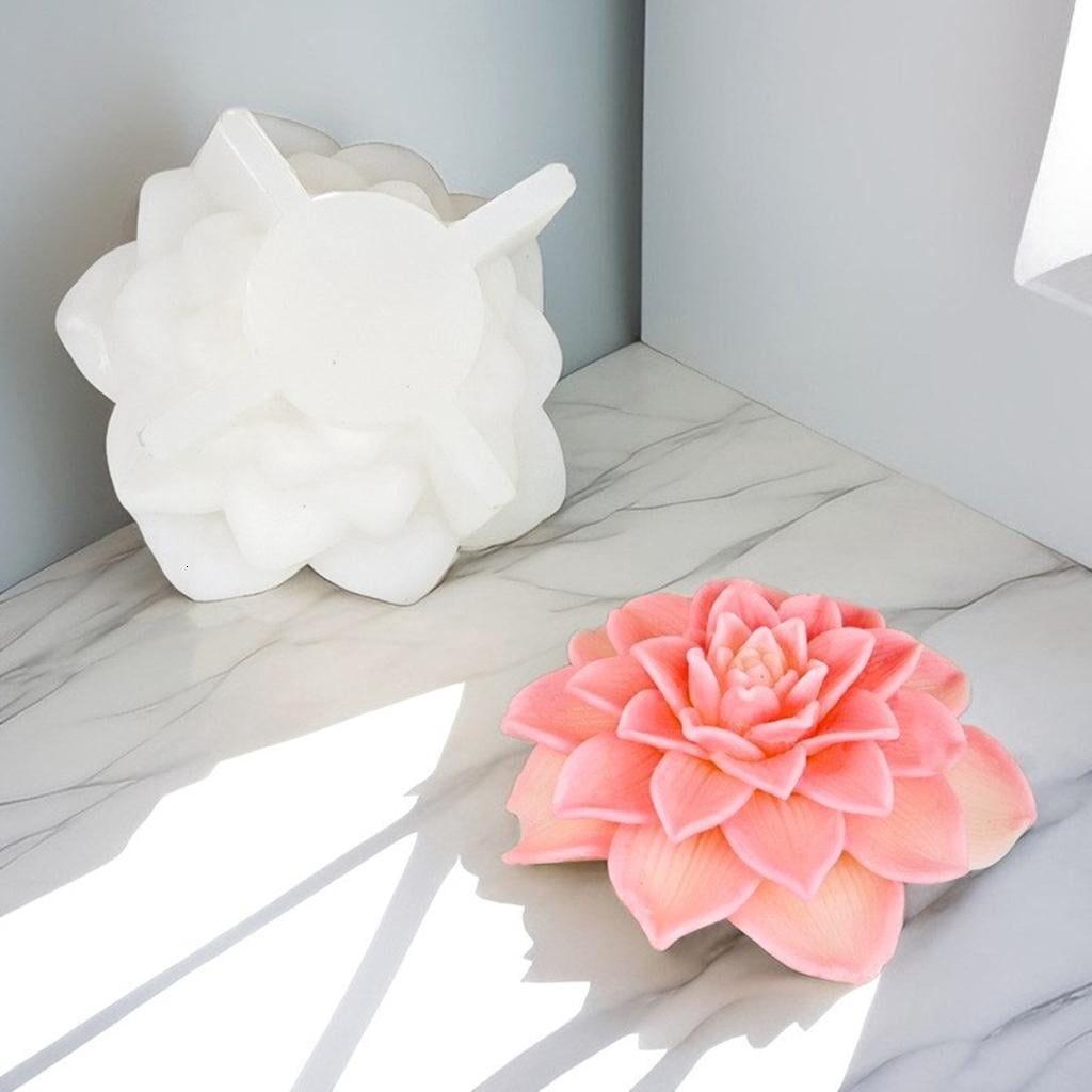 3D Peony Candle Mold Handmade Flower Soap Silicone Mold Gypsum Resin Clay Mould Chocolate Cake Decoration Baking Tool