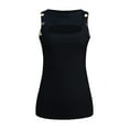 thumbnail image 4 of Jxximdong Tank Top for Women Women's Solid Color Button Sexy Hollow Chest Vest Sexy Top Spring Tops for Women, 4 of 7