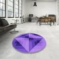 thumbnail image 4 of Ahgly Company Machine Washable Indoor Rectangle Transitional Heliotrope Purple Area Rugs, 7' x 9', 4 of 7