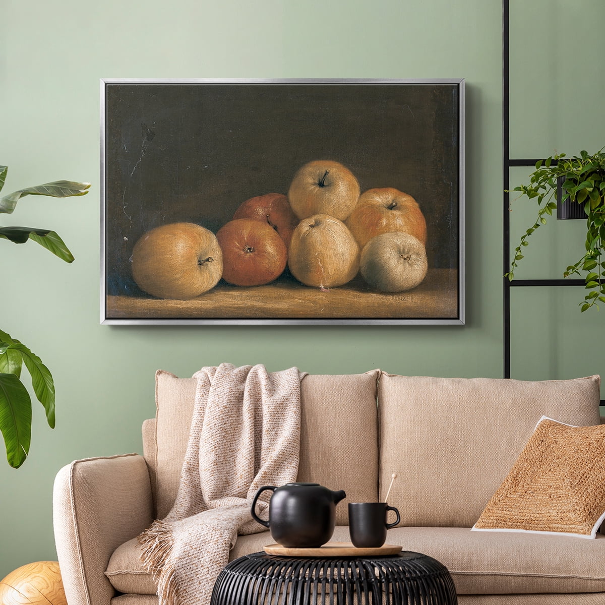 Vintage Botanical Print-LXXVIII By Wexford Home Framed in Silver Wood Gallery Wrapped Canvas 25 in. x 37 in.