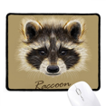 thumbnail image 1 of Little Mischievous Brown Raccoon Animal Mousepad Stitched Edge Mat Rubber Gang Pad, 1 of 2
