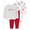 White/Red/Gray, variant on Baby Girl Outfit Set, 3-Piece, Sizes 0/3-24 Months