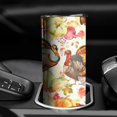 thumbnail image 3 of 20oz Happy Thanksgiving Turkey Fall Leaves Pumpkin Skinny Tumblers Stainless Steel Tumbler with Lid and Straw,Vacuum Insulated Double Wall Travel Tumbler Cups with Cleaning Brush for Coffee,Tea, 3 of 6