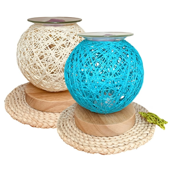 HIBIBUD 2Pcs Wax Melt Warmer,Sepak Takraw Fragrancetherapy Lamp Candle Warmer Lamp with Timer,Desktop Ornaments Candle Lamp,style5