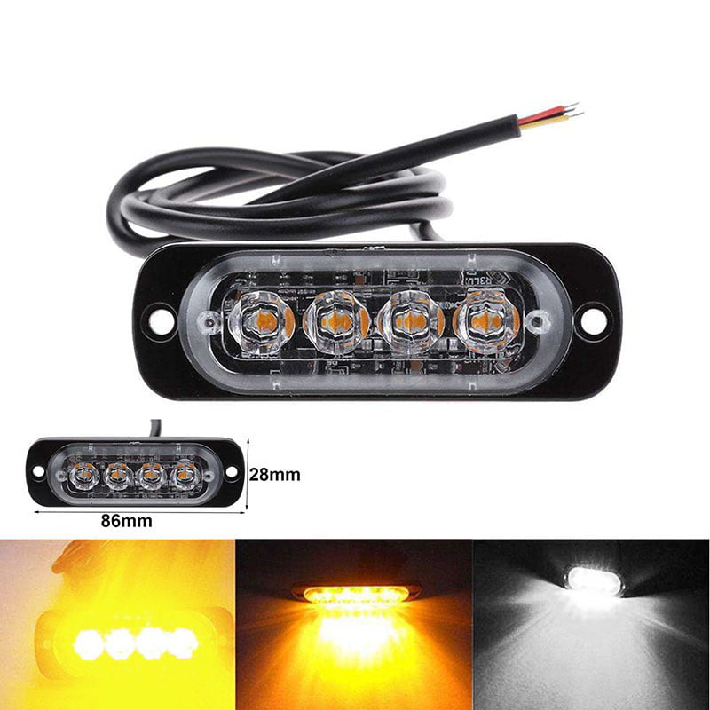 LED RECOVERY BREAKDOWN WARNING EMERGENCY LIGHTS AMBER/YELLOW GRILL LIGHT 8 x 2