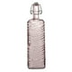 thumbnail image 1 of Botella de Vidrio Grueso, Tapa de Goma con Cierre Hermético Reutilizable, Envase de Vidrio Transparente con Relieve, 1 Litro, Línea Inclinada, 1 of 2