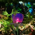 thumbnail image 5 of Miyuadkai Lamp Clearance Solar Gl Flower Lights with Solar Courtyard Lights Warm White Blue Purple Flowers Room Decor Purple, 5 of 8