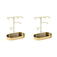 thumbnail image 4 of Dalazy Jewelry Organizer Stand Tray Display Rack Rings for Gold Marbling 20 x 10 x 21cm 2Set, 4 of 6