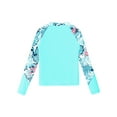 thumbnail image 6 of Sholeno Girls 2 Pieces Rash Guard Swimsuit Long Sleeve Beach Tankini Swimwear Summer Bathing Suit Lake Green 10, 6 of 7