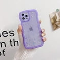 thumbnail image 2 of Compatible with iPhone 15 Pro Wavy Edge Shiny Stars Clear Cute Phone Case for Women Girls All-Around Soft TPU Anti-Collision Anti-Shock Phone Case for iPhone 15 Pro-Purple, 2 of 10