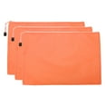 thumbnail image 1 of Unique Bargains Waterproof Zipper File Bags, A4 Document Holders for Office, Orange 3 Pack, 1 of 6