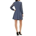 thumbnail image 3 of INSPIRE CHIC Women's Tie Neck Ruffled Mesh Long Sleeve Mini Dress, 3 of 7