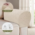 thumbnail image 4 of Wishrage 2PCS Velvet Couch Arm Covers Stretch Armrest Covers for Chairs Couch Armchair Slipcovers Armchair Covers for Arms Furniture Protector for Sofa Recliner with Twist Pin, 4 of 8