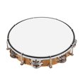 thumbnail image 4 of 10 inch Hand Held Tambourine Drum with Bell Metal Jingles Percussion Instrument for Party Games Portable Adjustable 1 Set, 4 of 5