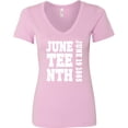 thumbnail image 3 of Inktastic Juneteenth June 19, 1865 Women's V-Neck T-Shirt, 3 of 5