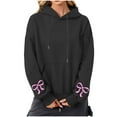 thumbnail image 3 of yillto Women Hoodie Sweatshirts Oversized Long Sleeve Pullover Sweatshirt with Bow Graphic Printed, 3 of 4