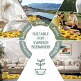 thumbnail image 6 of Sunflowers Outdoor Rug for Patio/Deck/Porch, Non-Slip Large Area Rug 5 x 7 Ft, Yellow Summer Botanical Elegant Pastoral Indoor Outdoor Rugs Washable Area Rugs, Reversible Camping Rug Carpet Runner, 6 of 8