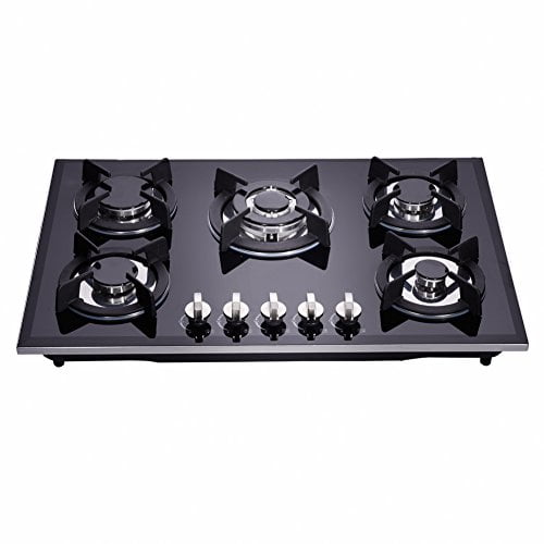 Delikit 30 inch Gas Cooktops Dual Fuel Sealed 5 Burners DropIn